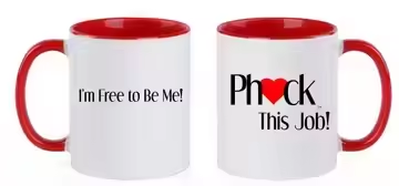 Ph❤️ck This Job! Ceramic Coffee Mug